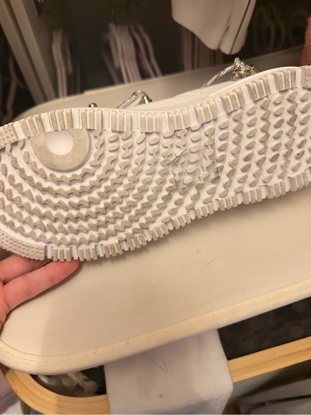 Statement White Platform Sneakers ✨ Silver Details - Picture 4 of 4